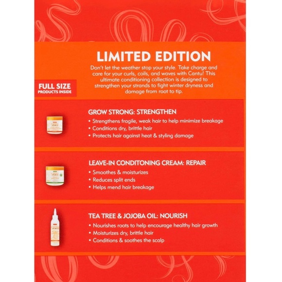 Cantu Shea Butter Winter Repair Kit Treatment Leave-in Conditioner Tea Trea Oil - Picture 7 of 9